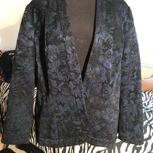 Coldwater Creek Simple Pleasure Jacket Navy 2x